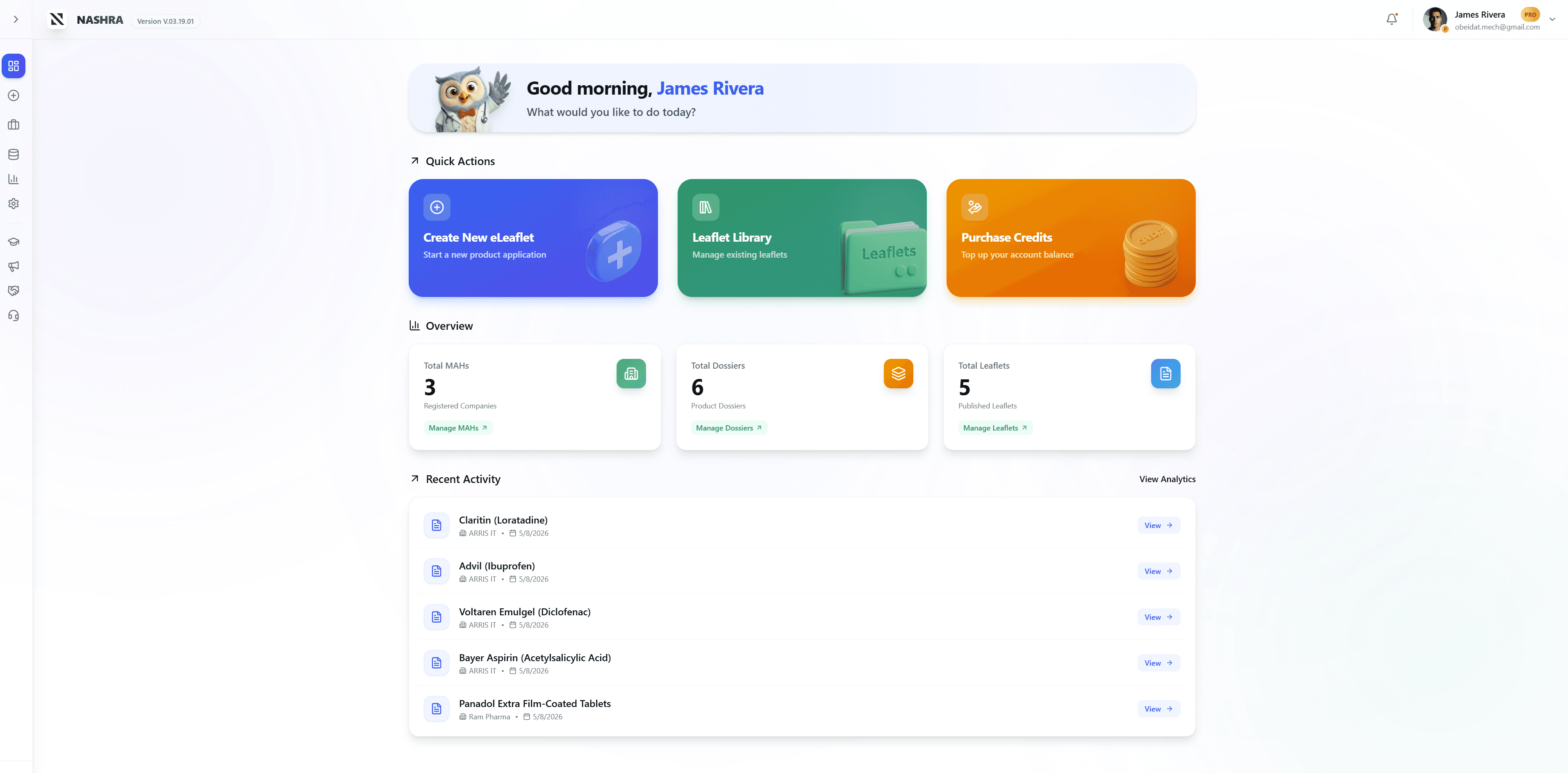 NASHRA Dashboard